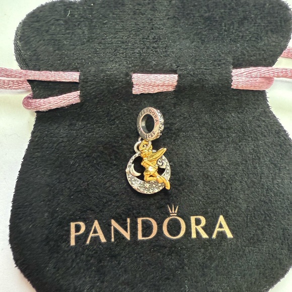 New 100% PANDORA Brand 762517C01 Disney Tinker Bell Celestial Night Dangle Charm - Picture 1 of 7